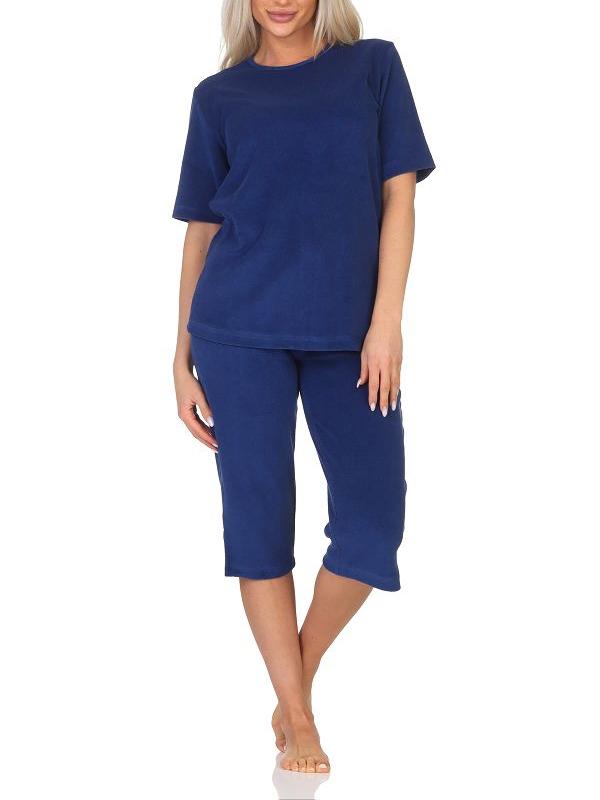 Normann Damen kurzarm Frottee Capri Schlafanzug Shorty Pyjama - ideal auch als Homewear Normann Damen kurzarm Frottee Capri Schlafanzug Shorty Pyjama – ideal auch als Homewear