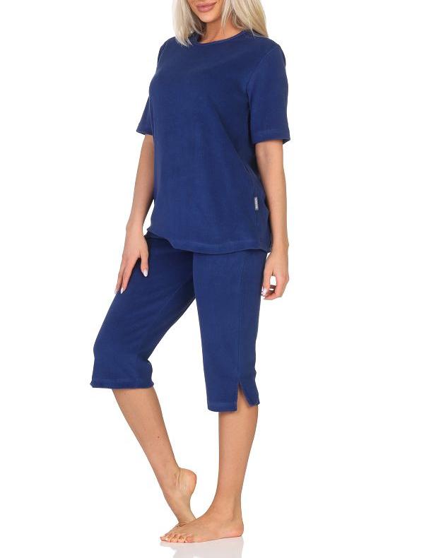 Normann Damen kurzarm Frottee Capri Schlafanzug Shorty Pyjama - ideal auch als Homewear Normann Damen kurzarm Frottee Capri Schlafanzug Shorty Pyjama – ideal auch als Homewear
