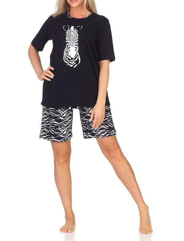 Normann Damen kurzarm Pyjama Shorty Schlafanzug mit Tiermotiv - auch in Übergrößen Normann Damen kurzarm Pyjama Shorty Schlafanzug mit Tiermotiv - auch in Übergrößen