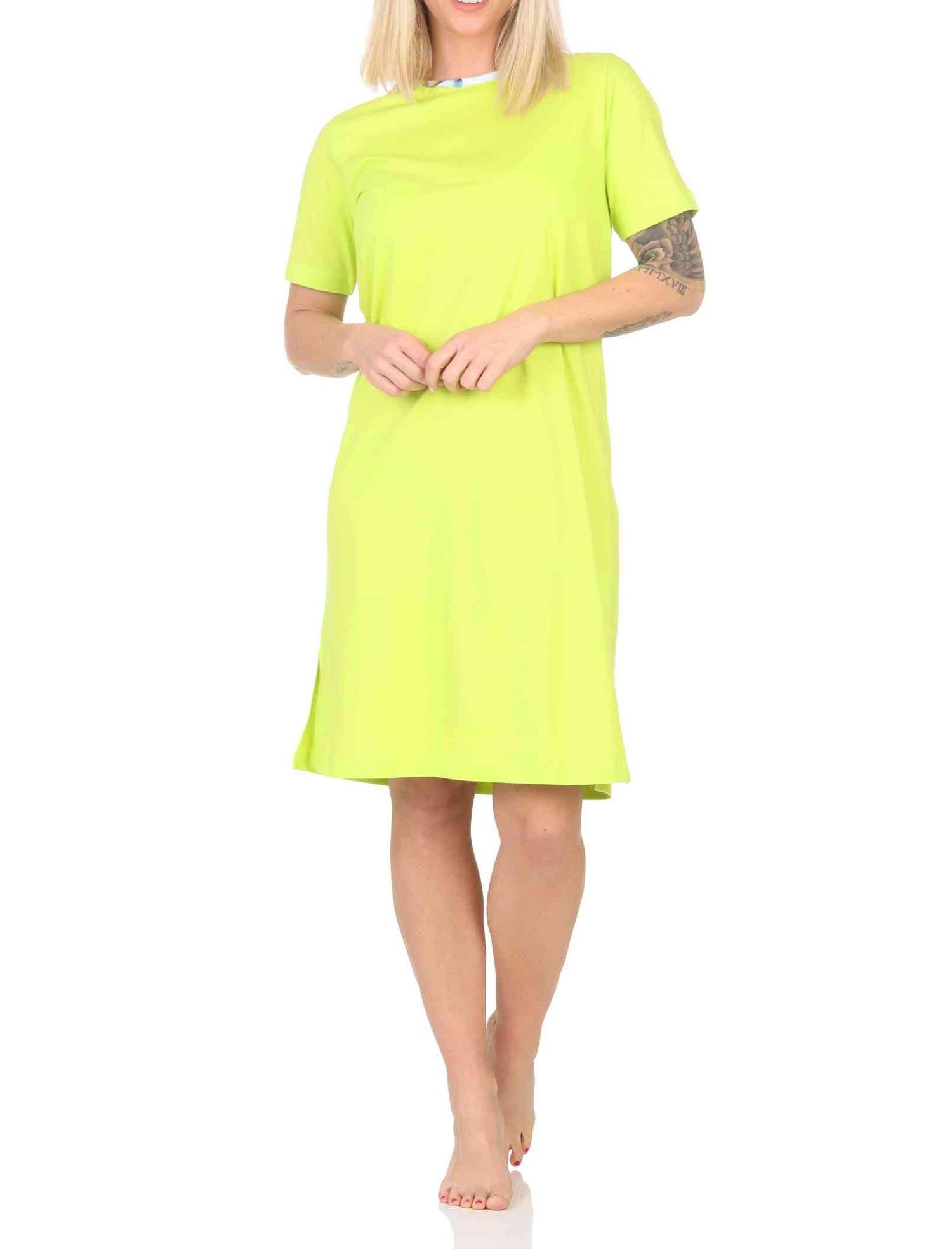 Normann Damen kurzarm Nachthemd mit floralen Print