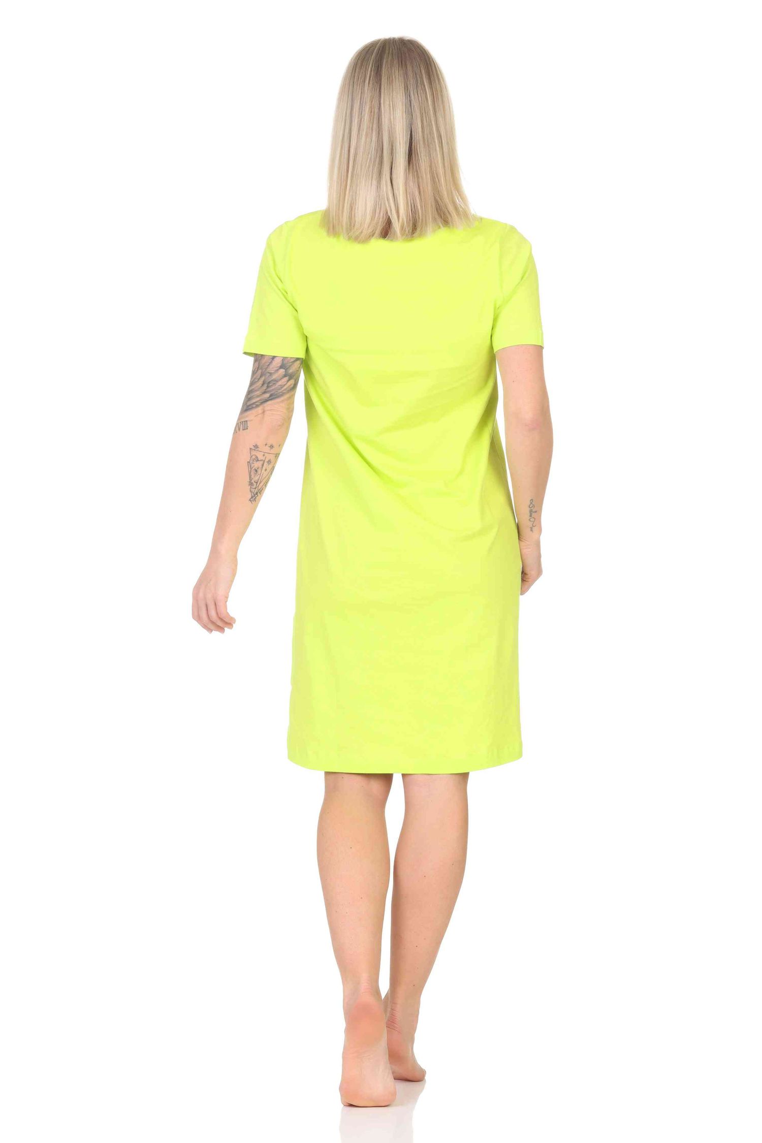 Normann Damen kurzarm Nachthemd mit floralen Print
