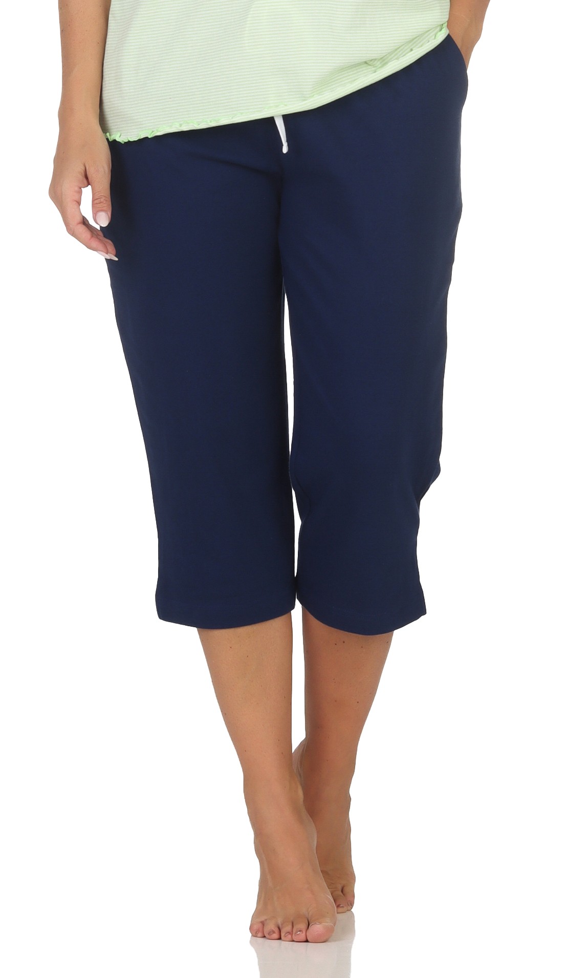 Damen Schlafanzug Pyjama Capri-Hose 3/4-lang - Mix & Match - perfekt zu kombinieren