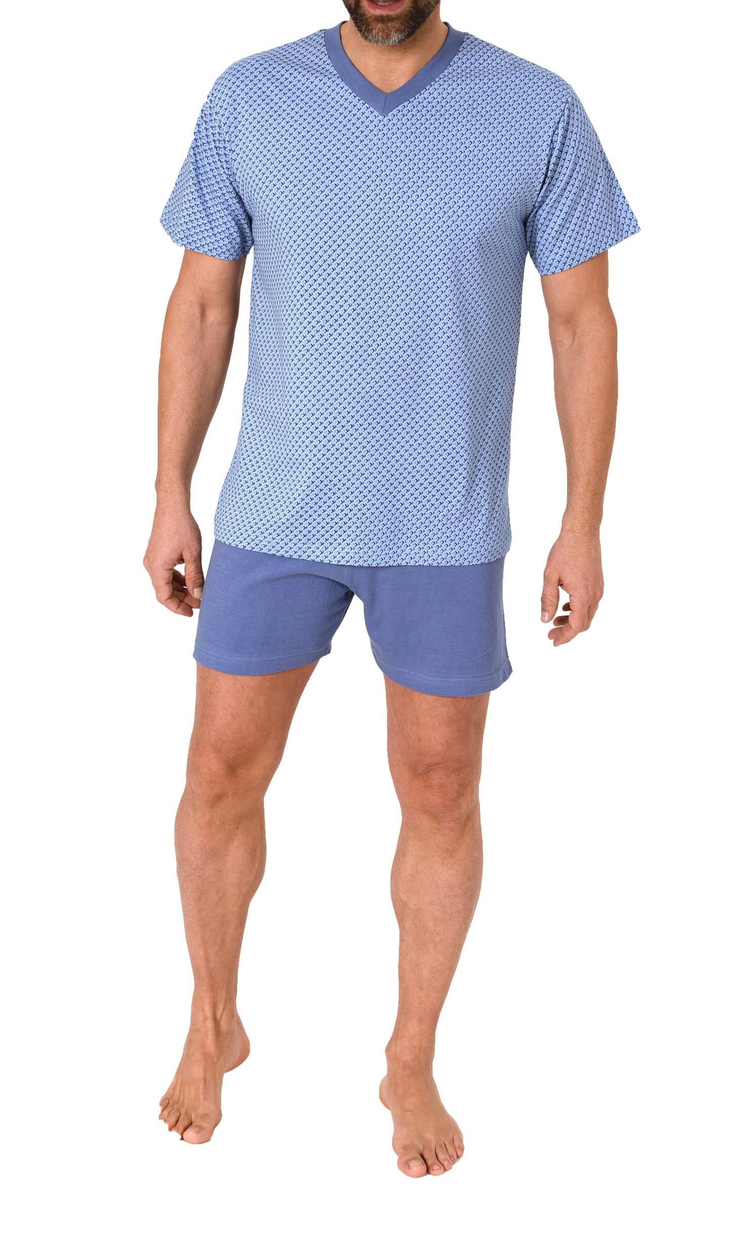 Normann Herren Schlafanzug kurz Shorty Pyjama aus 100 % Baumwolle Normann Herren Schlafanzug kurz Shorty Pyjama aus 100 % Baumwolle