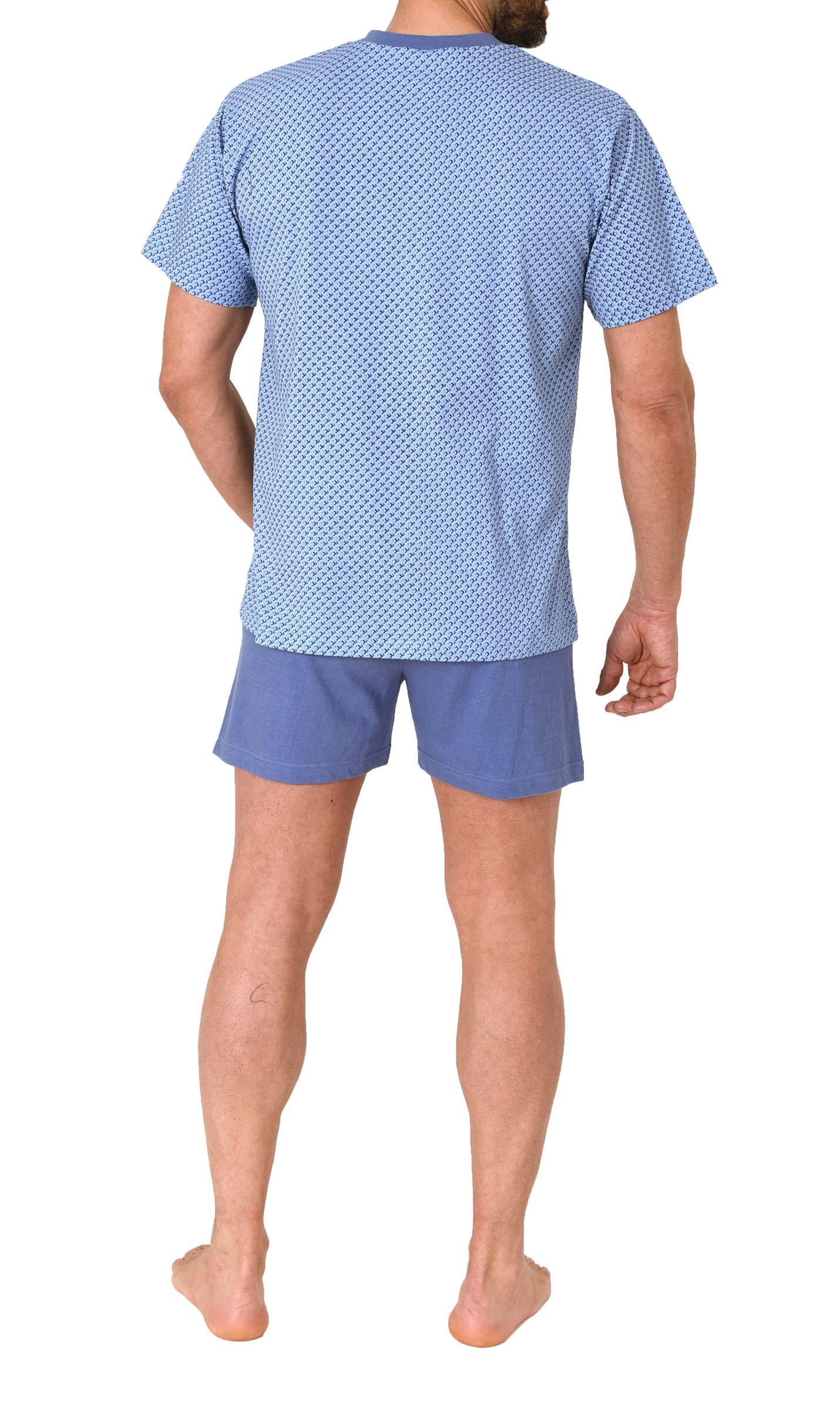 Normann Herren Schlafanzug kurz Shorty Pyjama aus 100 % Baumwolle Normann Herren Schlafanzug kurz Shorty Pyjama aus 100 % Baumwolle
