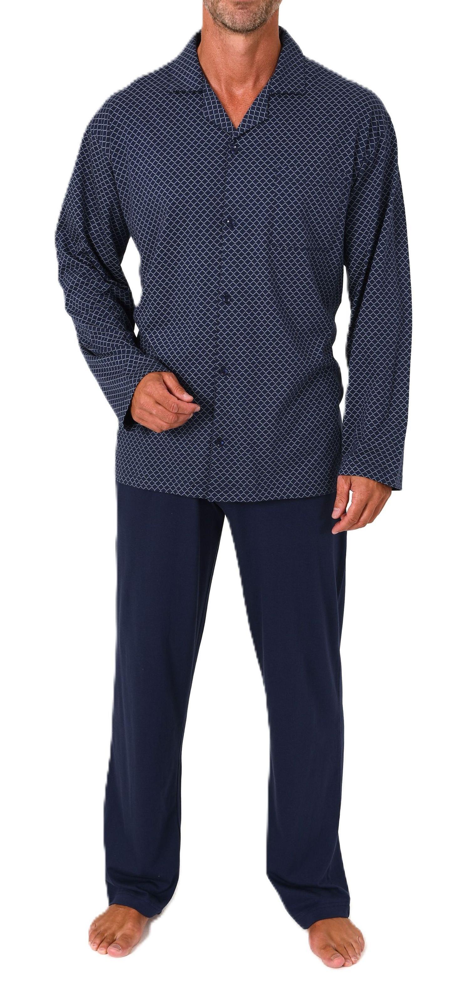 Normann Herren Langarm Schlafanzug Jersey Pyjama zum durchknöpfen, auch in Übergrössen Normann Herren Langarm Schlafanzug Jersey Pyjama zum durchknöpfen, auch in Übergrössen