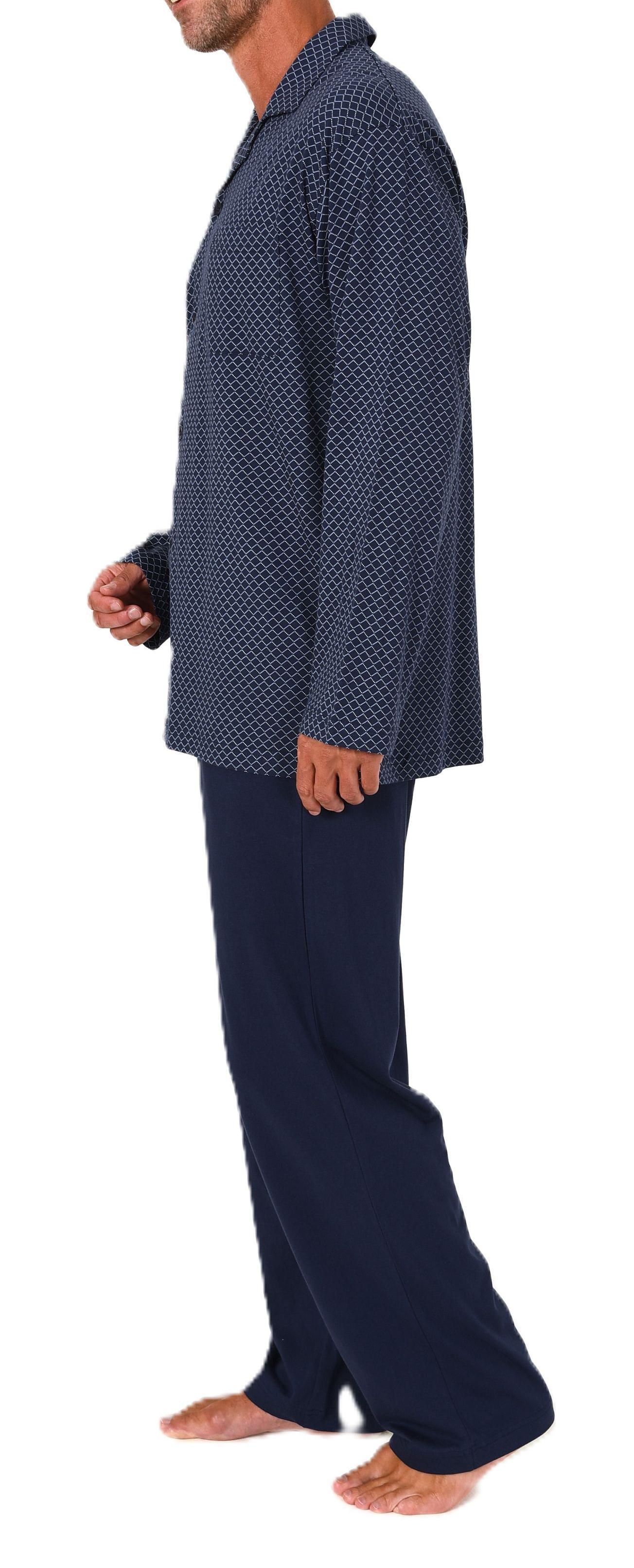 Normann Herren Langarm Schlafanzug Jersey Pyjama zum durchknöpfen, auch in Übergrössen Normann Herren Langarm Schlafanzug Jersey Pyjama zum durchknöpfen, auch in Übergrössen