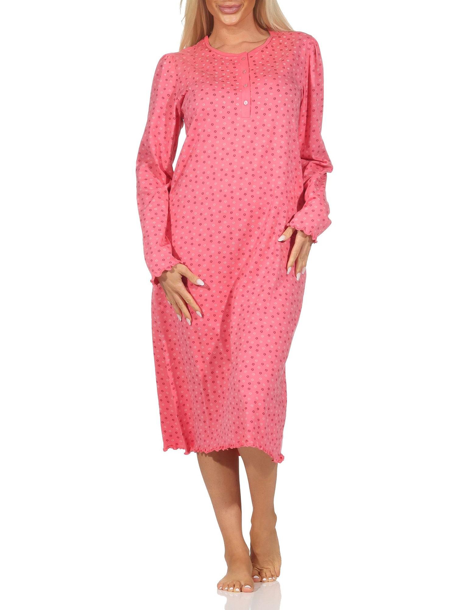 Normann Damen langarm Nachthemd im klassisch eleganten Design Normann Damen langarm Nachthemd im klassisch eleganten Design