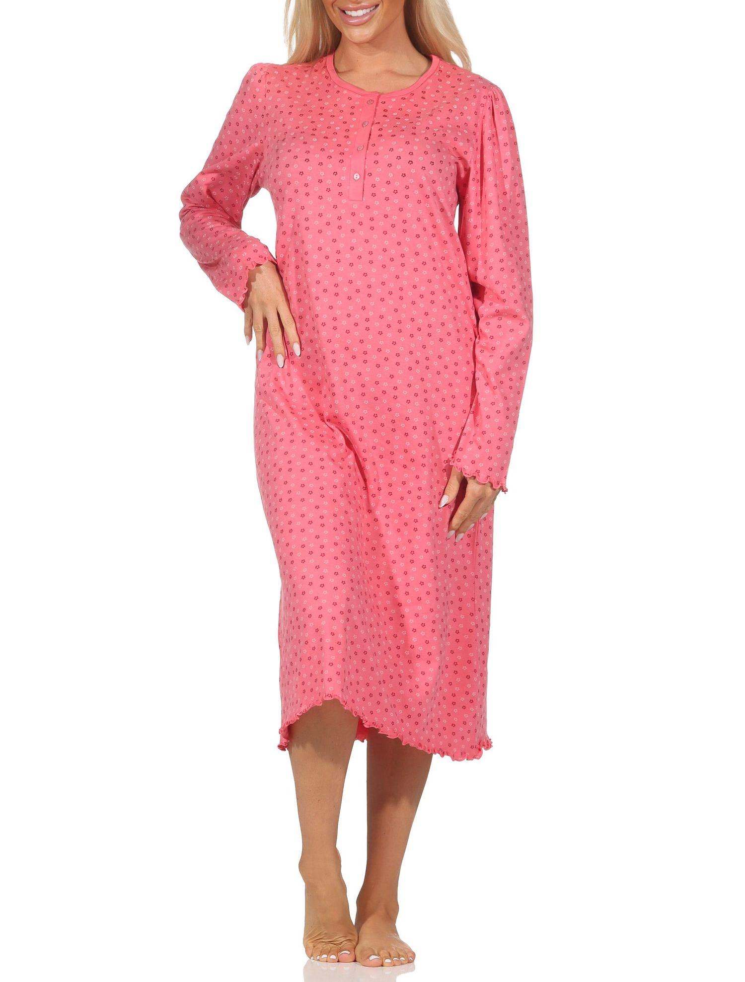 Normann Damen langarm Nachthemd im klassisch eleganten Design Normann Damen langarm Nachthemd im klassisch eleganten Design
