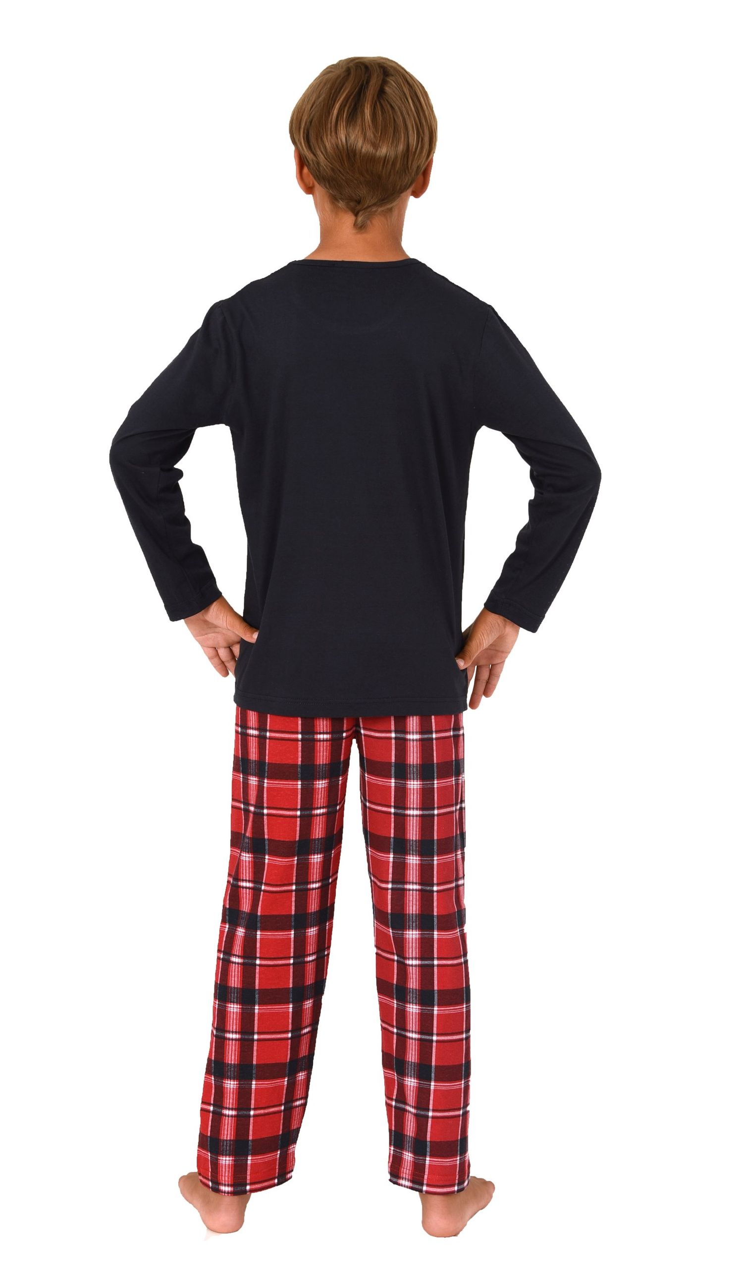 Normann Kinder UNISEX langarm Weihnachts Schlafanzug Pyjama mit lustigen Renntier Motiv Normann Kinder UNISEX langarm Weihnachts Schlafanzug Pyjama mit lustigen Renntier Motiv