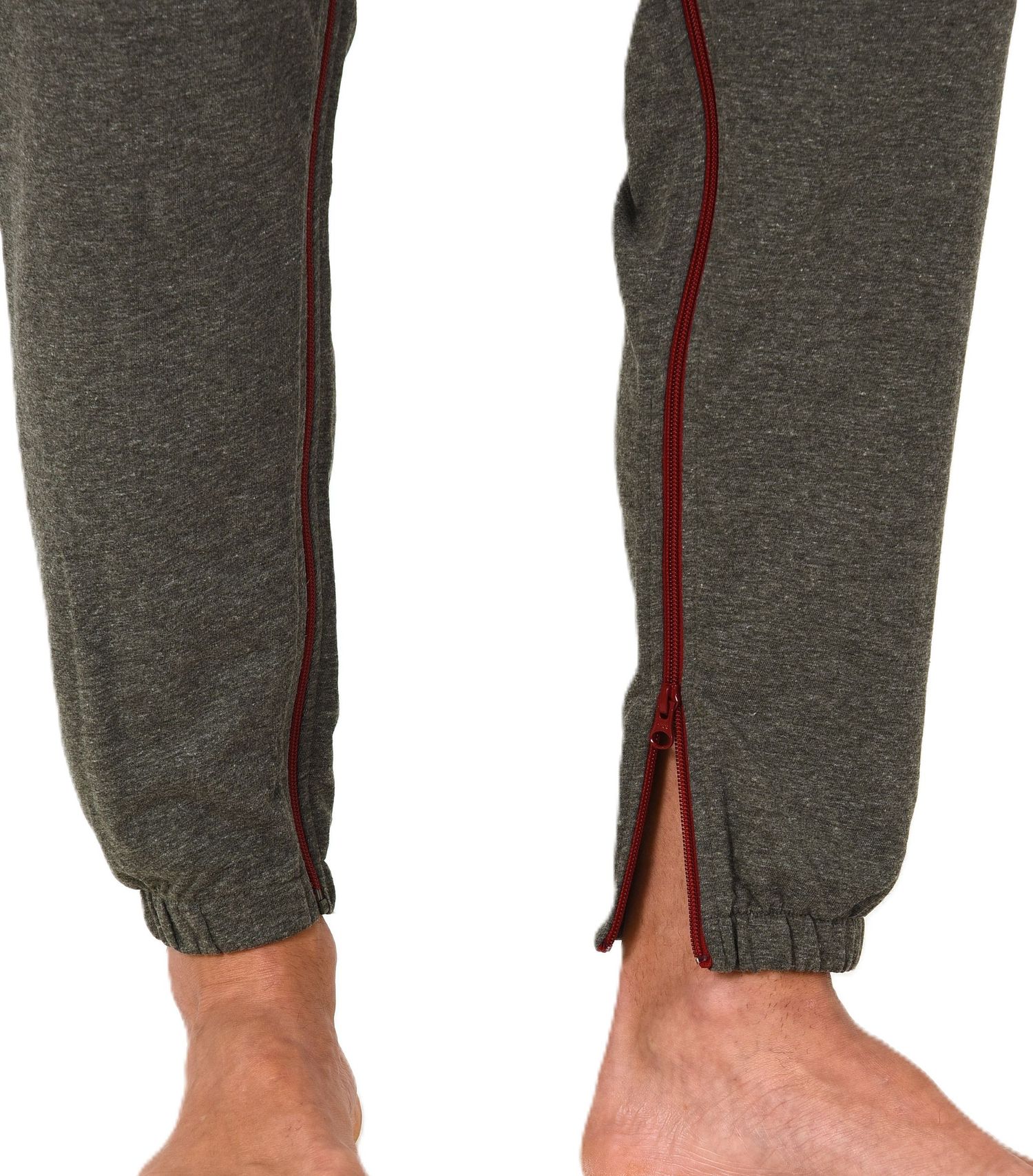 Herren Pflegeoverall langarm Einteiler Schlafanzug mit Reissverschluss Vorne und am Bein