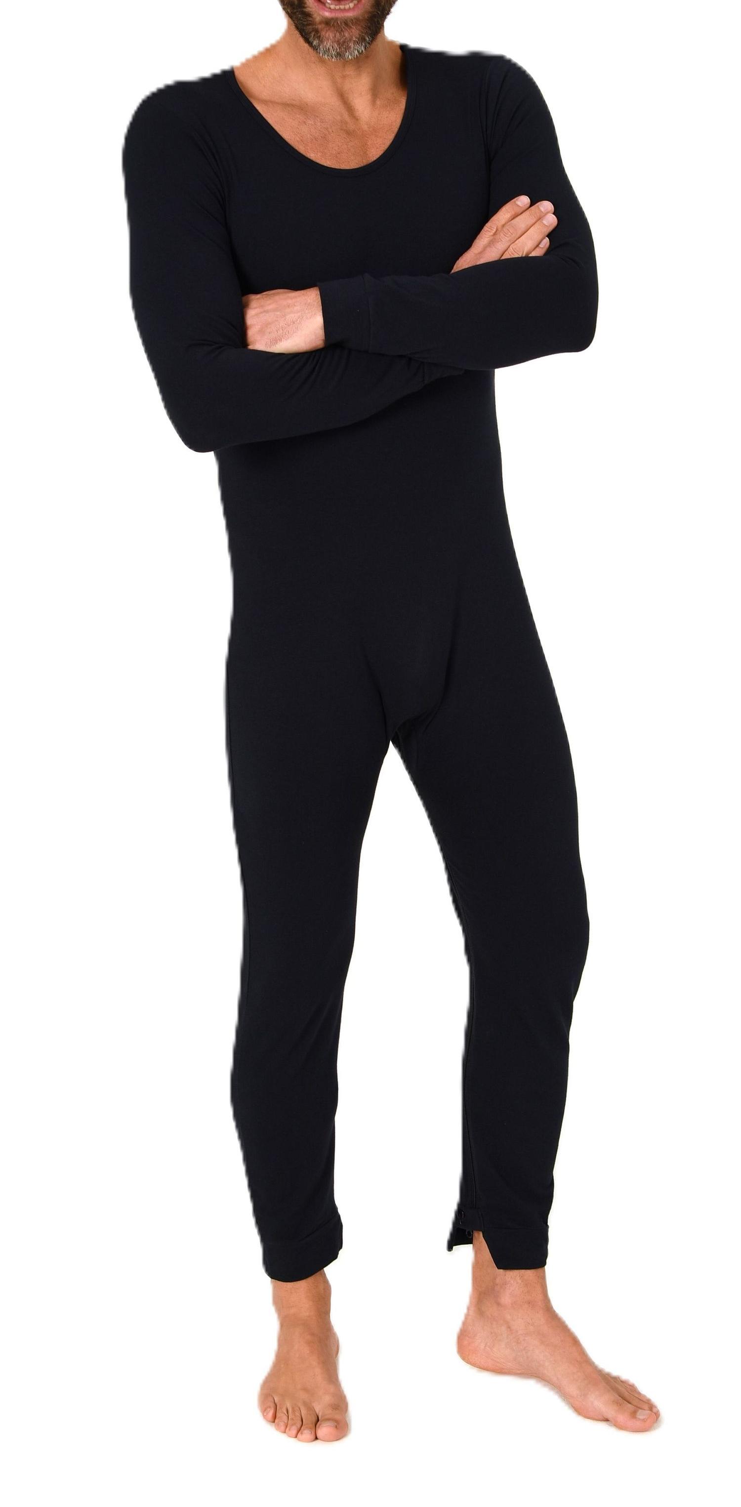 Pflegebody langarm – UNISEX – Einteiler Body Schlafananzug mit Beinreißverschluss