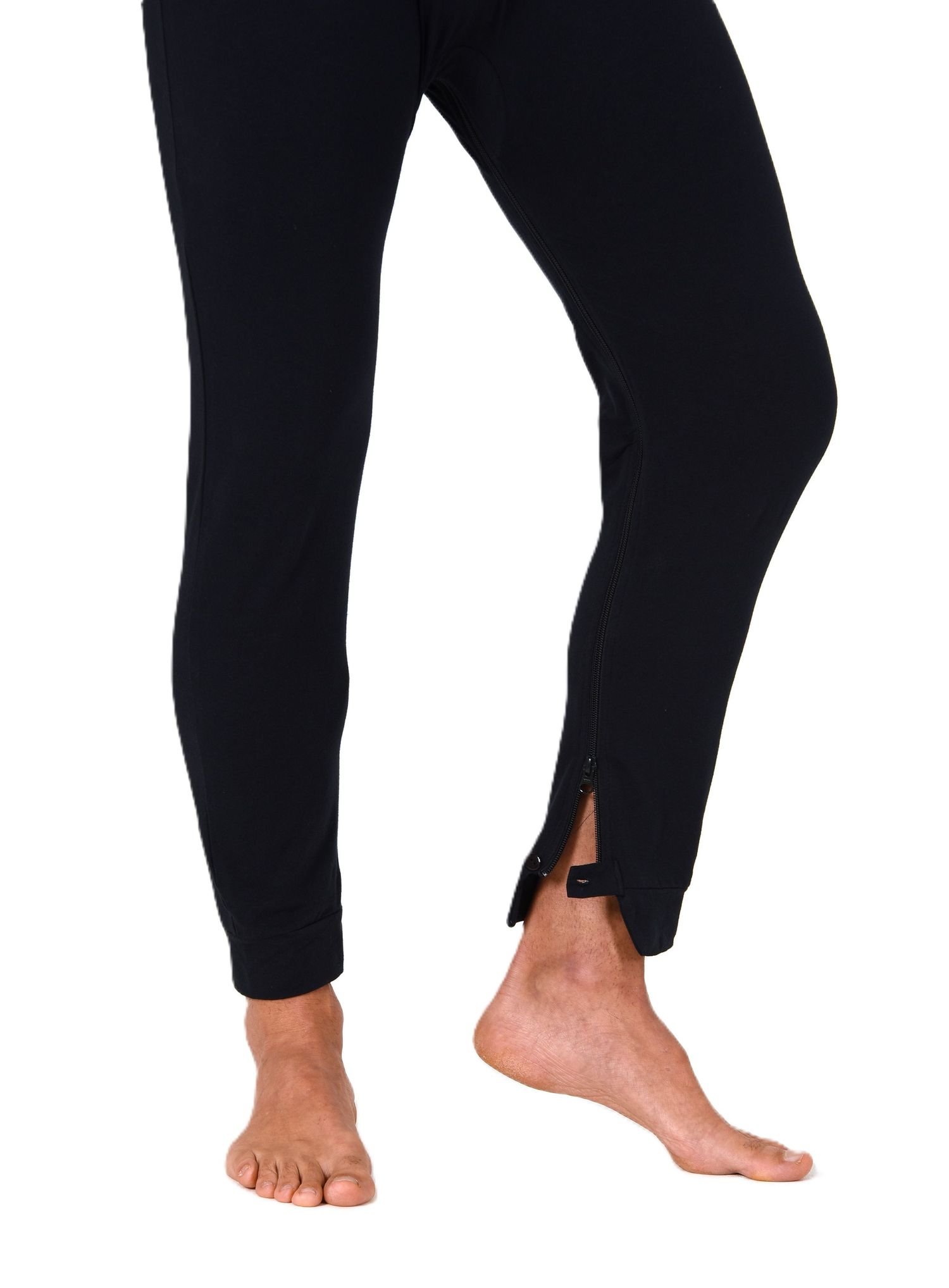Pflegebody langarm – UNISEX – Einteiler Body Schlafananzug mit Beinreißverschluss