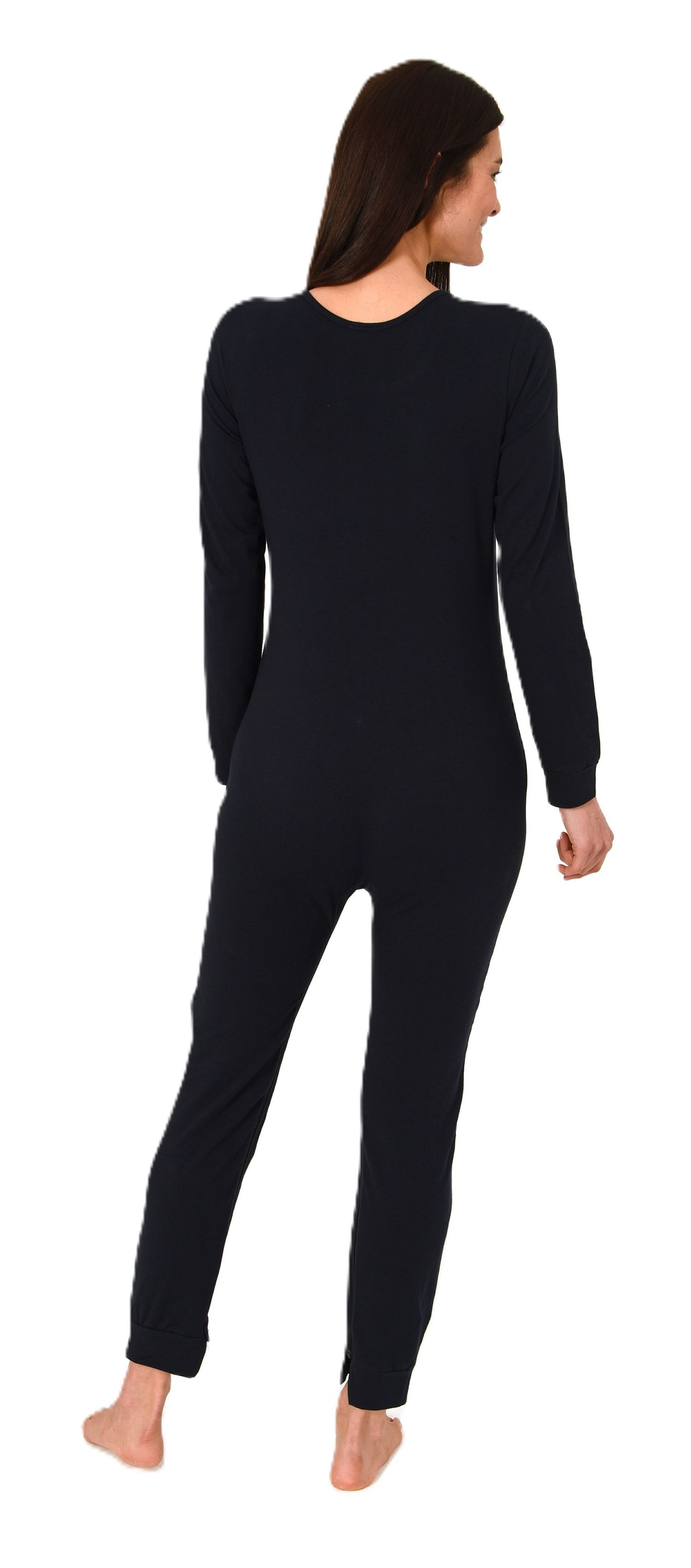 Pflegebody langarm – UNISEX – Einteiler Body Schlafananzug mit Beinreißverschluss