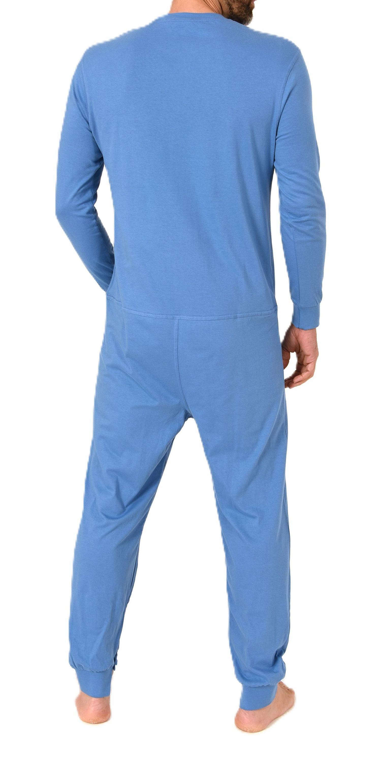 Herren Pflegeoverall langarm Einteiler Schlafanzug mit Reißverschluss am Bein Herren Pflegeoverall langarm Einteiler Schlafanzug mit Reißverschluss am Bein