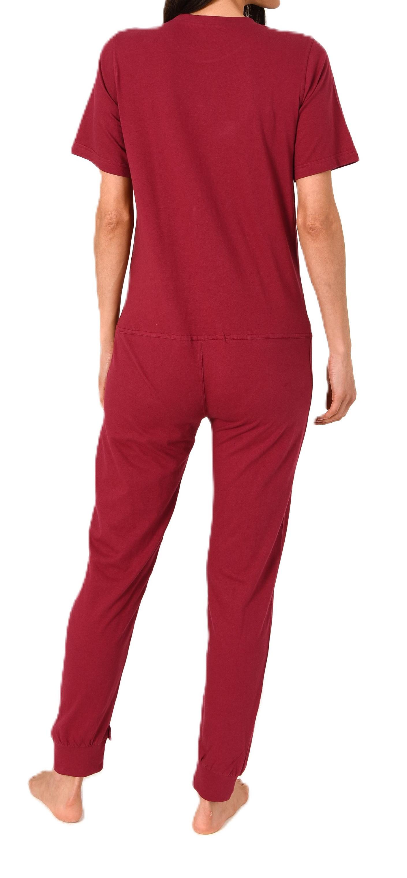 Damen Pflegeoverall kurzarm Schlafanzug mit langen Bein und Reißverschluss am Bein Damen Pflegeoverall kurzarm Schlafanzug mit langen Bein und Reißverschluss am Bein