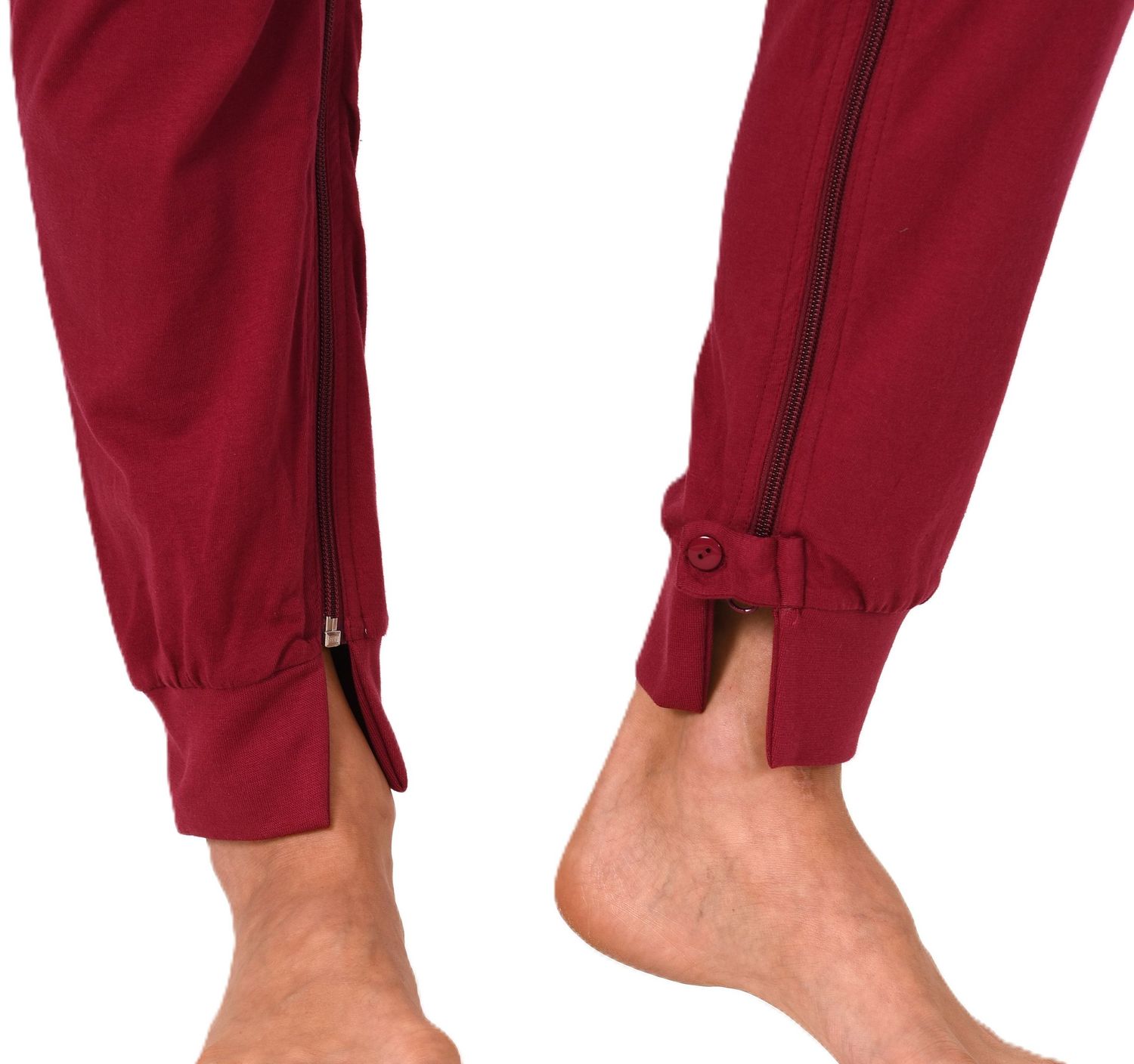 Damen Pflegeoverall kurzarm Pyjama mit langen Bein und Reißverschluss am Rücken und Bein Damen Pflegeoverall kurzarm Pyjama mit langen Bein und Reißverschluss am Rücken und Bein