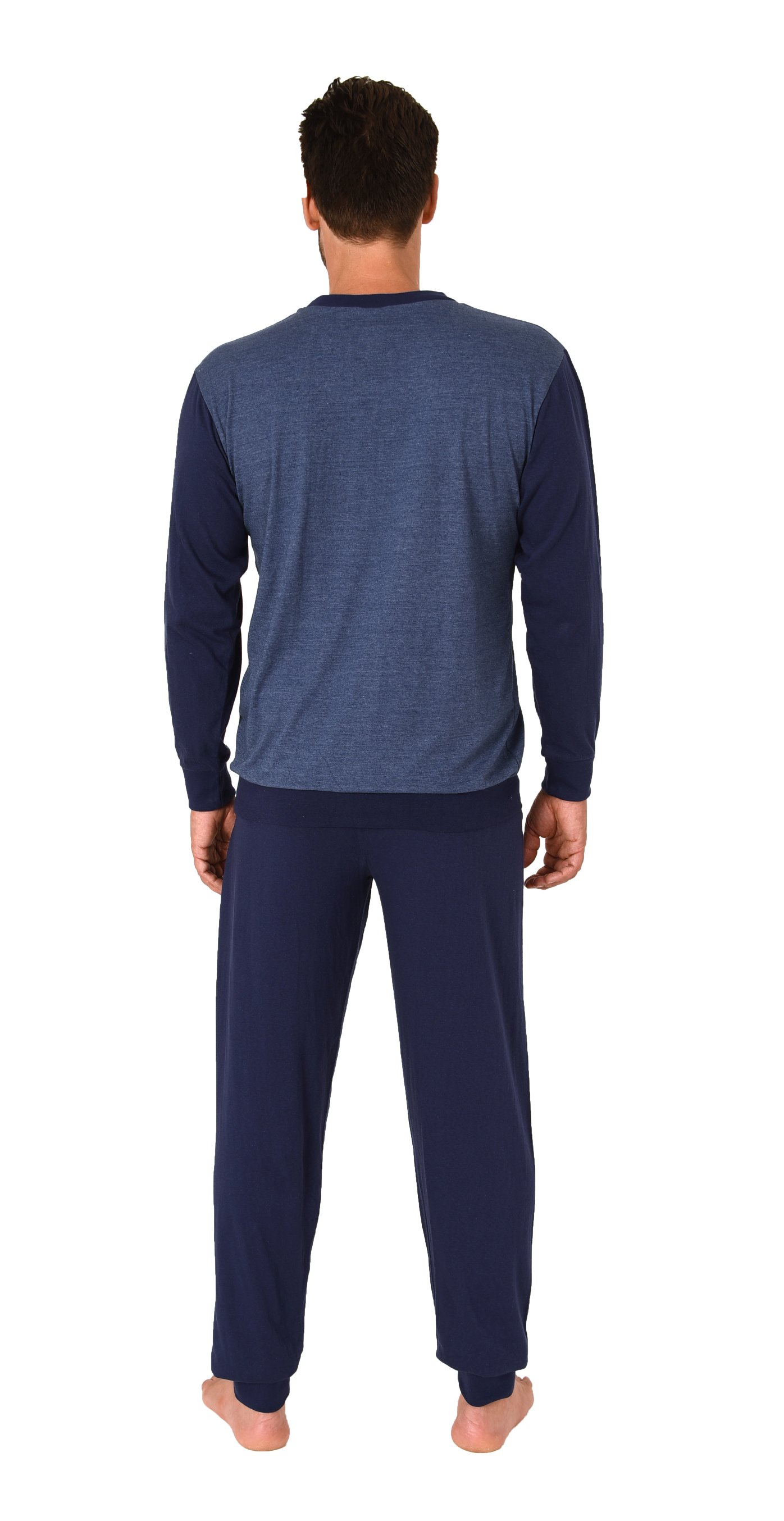 Normann Herren langarm Schlafanzug Pyjama mit Bündchen in eleganter Optik Normann Herren langarm Schlafanzug Pyjama mit Bündchen in eleganter Optik