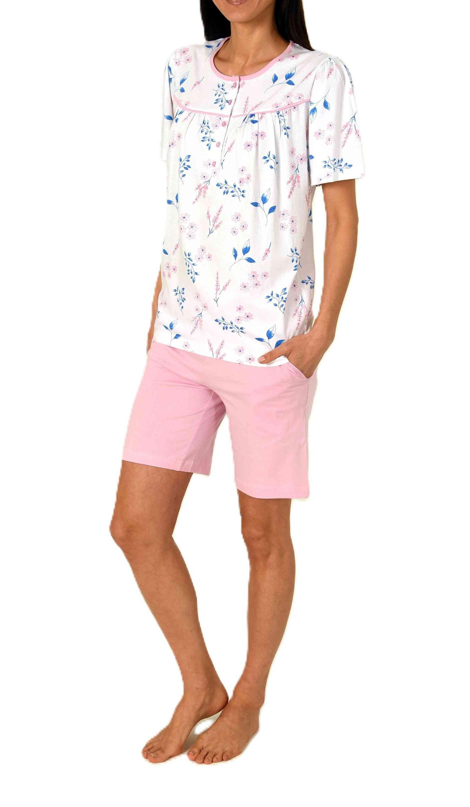 Normann Damen fraulicher kurzarm Pyjama Shorty in Klassischer Optik – auch in Übergröße Normann Damen fraulicher kurzarm Pyjama Shorty in Klassischer Optik – auch in Übergröße