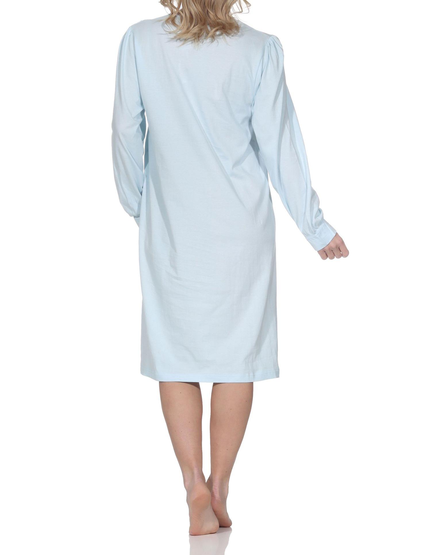 Damen langarm Nachthemd mit Spitze im klassisch fraulichen Design – auch in Übergröße Damen langarm Nachthemd mit Spitze im klassisch fraulichen Design – auch in Übergröße