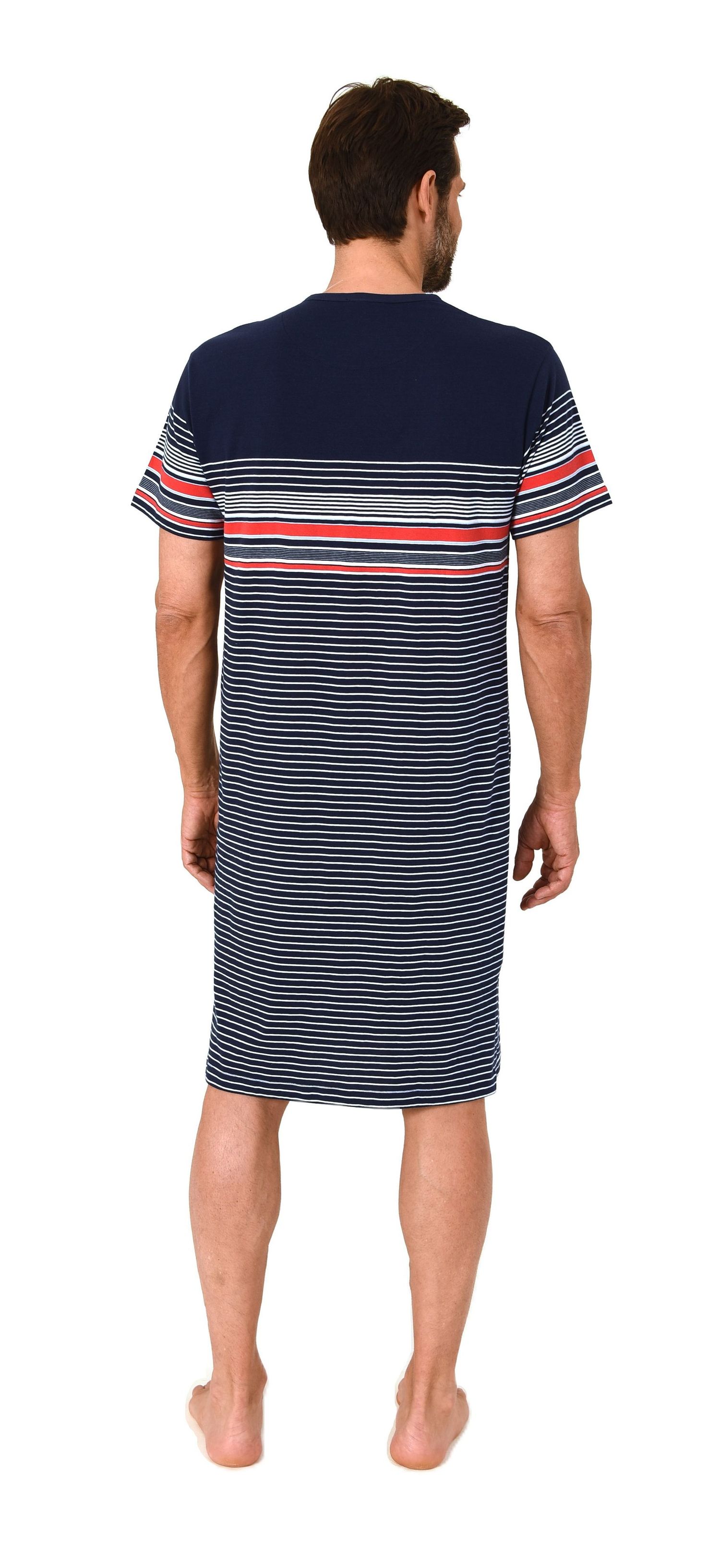 Normann Herren kurzarm Nachthemd in eleganter Streifenoptik - auch in Übergrößen Normann Herren kurzarm Nachthemd in eleganter Streifenoptik - auch in Übergrößen