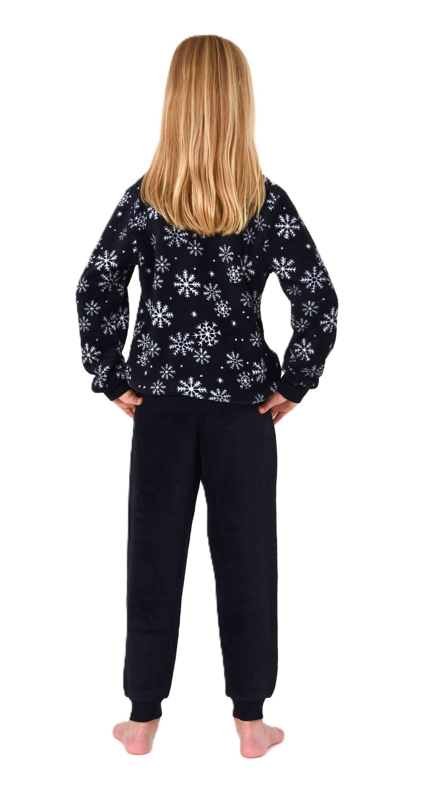 Kuschelig warmer Mädchen Schlafanzug Pyjama aus Coralfleece in toller Optik