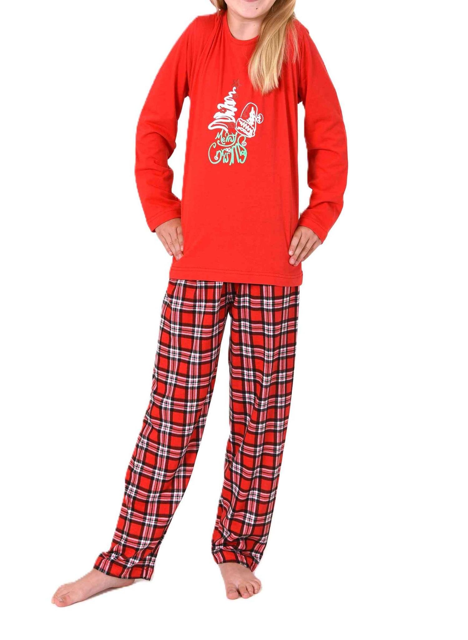 Normann Kinder UNISEX langarm Weihnachts Schlafanzug Pyjama mit lustigen Renntier Motiv Normann Kinder UNISEX langarm Weihnachts Schlafanzug Pyjama mit lustigen Renntier Motiv