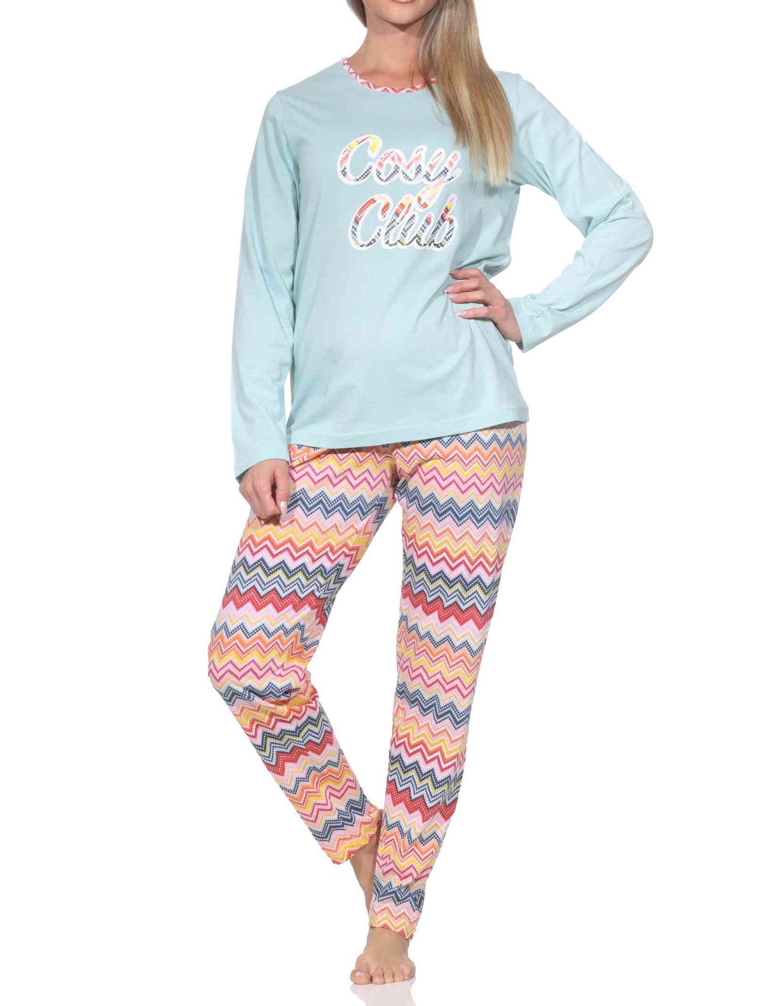 Normann Damen langarm Schlafanzug Pyjama in wunderschönen Ethno Optik Normann Damen langarm Schlafanzug Pyjama in wunderschönen Ethno Optik