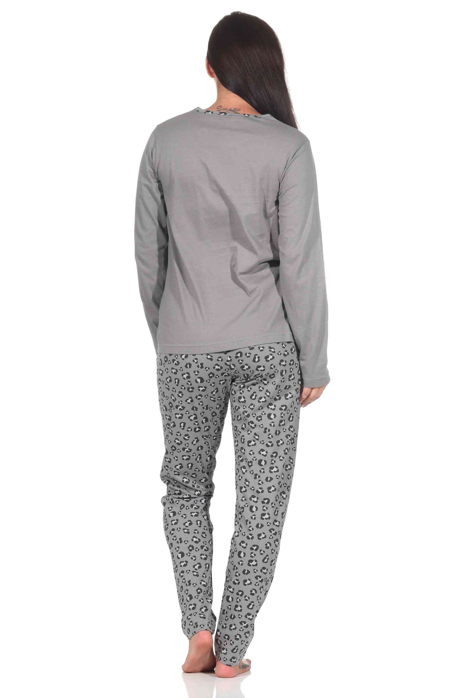 Normann Damen langarm Schlafanzug Pyjama in wunderschönen Animal Print Look Normann Damen langarm Schlafanzug Pyjama in wunderschönen Animal Print Look