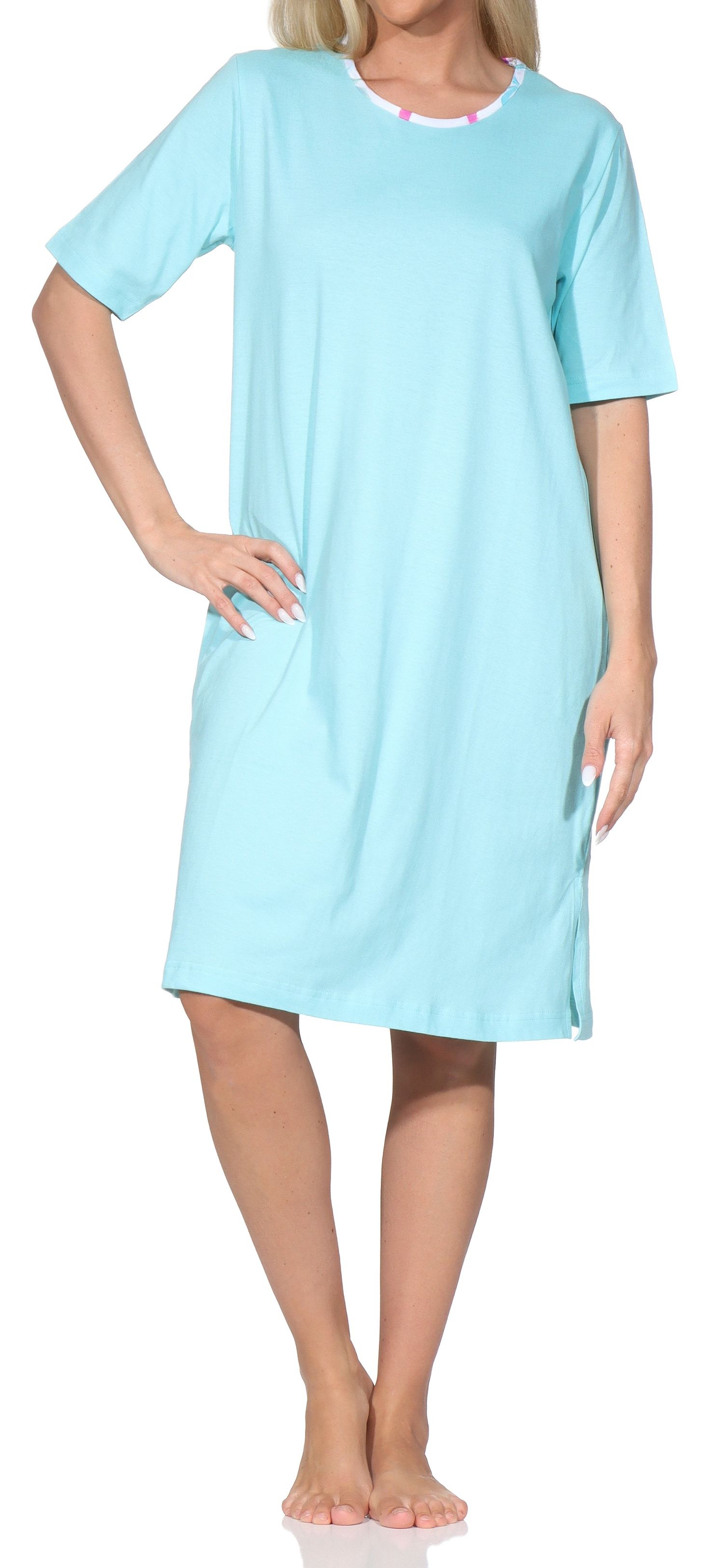 Normann Damen kurzarm Nachthemd – Romantisches Schleifen & Rosen-Design Normann Damen kurzarm Nachthemd – Romantisches Schleifen & Rosen-Design