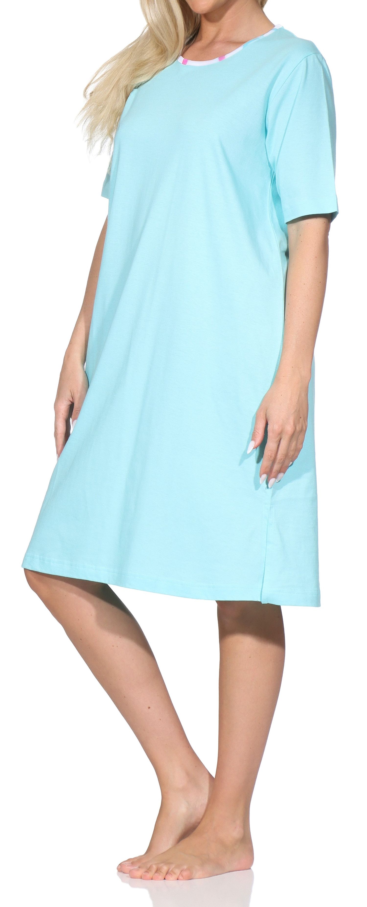 Normann Damen kurzarm Nachthemd – Romantisches Schleifen & Rosen-Design Normann Damen kurzarm Nachthemd – Romantisches Schleifen & Rosen-Design