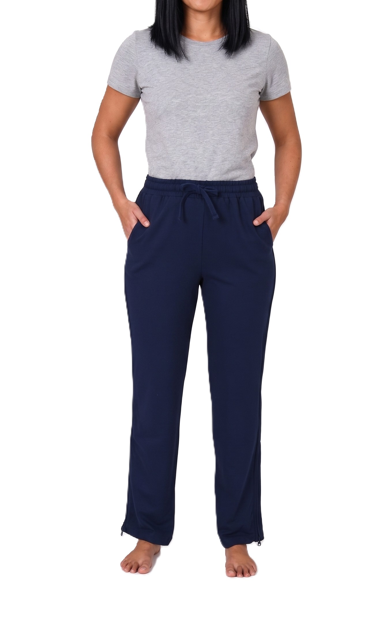 Damen Rehahose mit seitlichen Reißverschluß Jogginghose für Reha, Physio