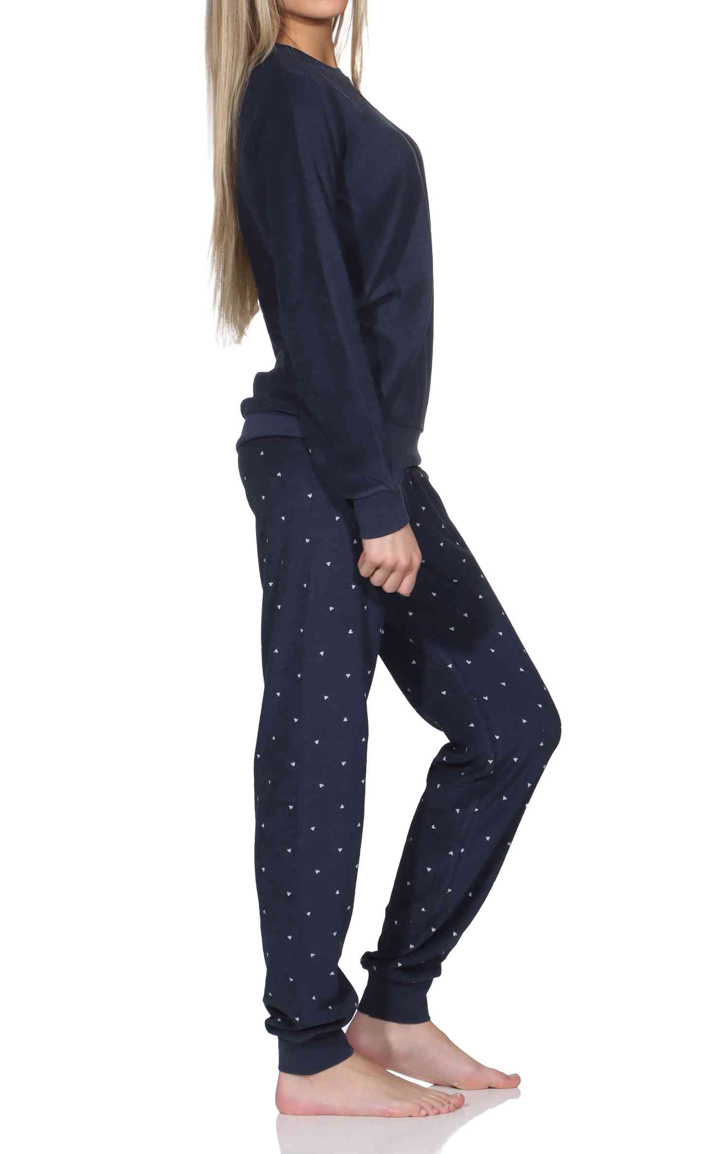 Normann Damen Frottee Pyjama mit Bündchen in Tupfenoptik- auch in Übergröße Normann Damen Frottee Pyjama mit Bündchen in Tupfenoptik- auch in Übergröße
