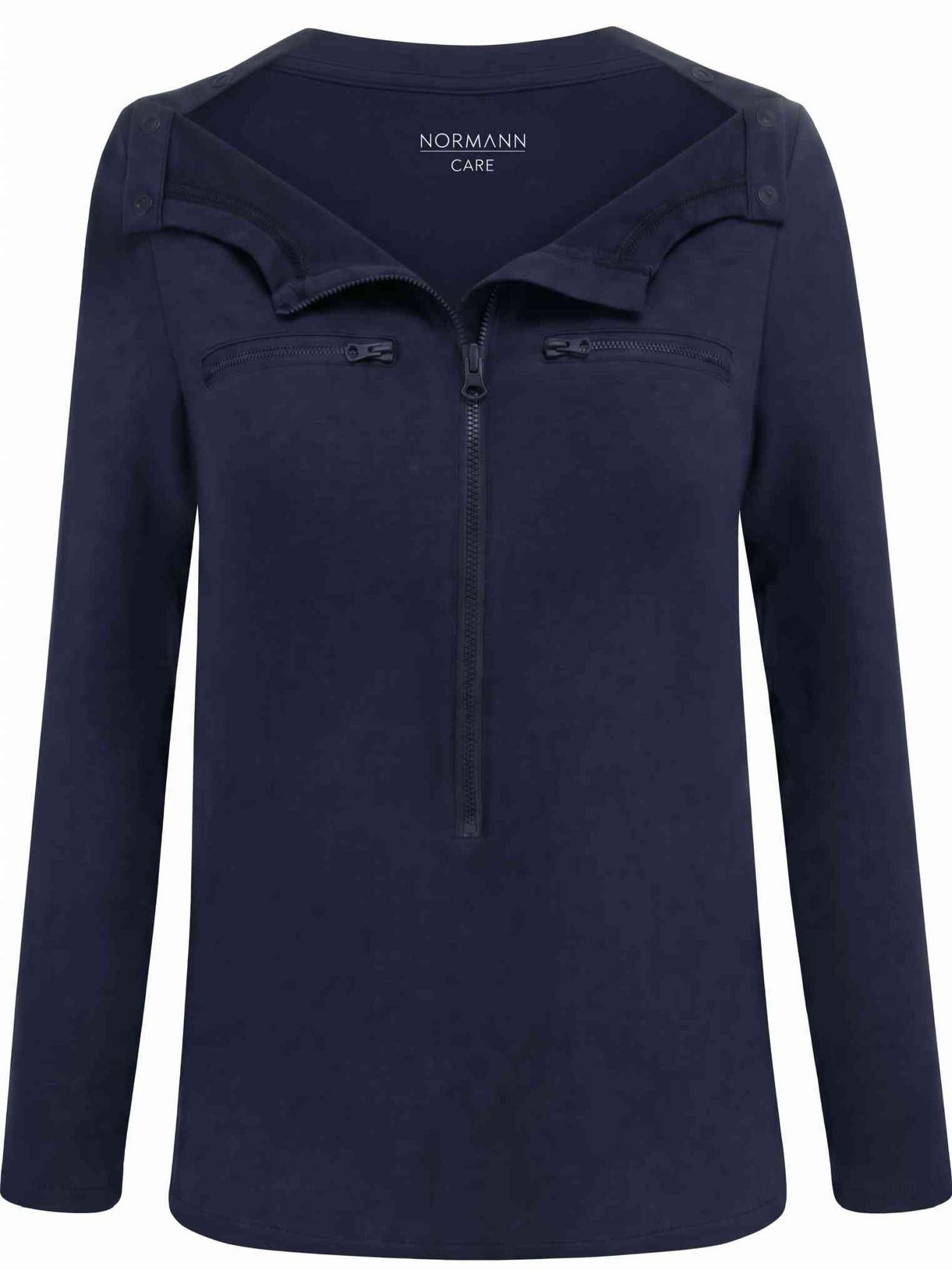 Damen Reha Shirt langarm, Chemo-Port Zugänge, Dialyse, Brust-Operation