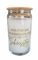     Motivkerze mit Holzdeckel