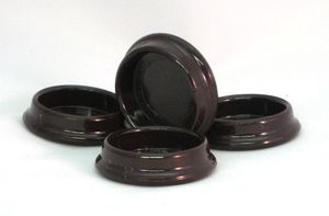 Kunststoff Untersetzer rund 33/46 mm Braun 1 Stück