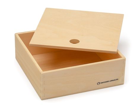Holzkiste mit Deckel, 15,5 x 15,5 x 5,5 cm | Montessori Lernwelten