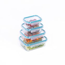 Frischhaltebehälter aus Glas, 4er Set (Frischhaltedosen, Gefrierdosen, wie LOCK & LOCK) | Montessori Lernwelten