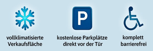 Vollklimatisierte Verkaufsfläche