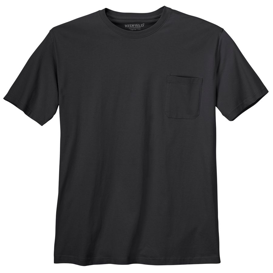 XXL Basic T-Shirt Jerry schwarz Brusttasche Redfield