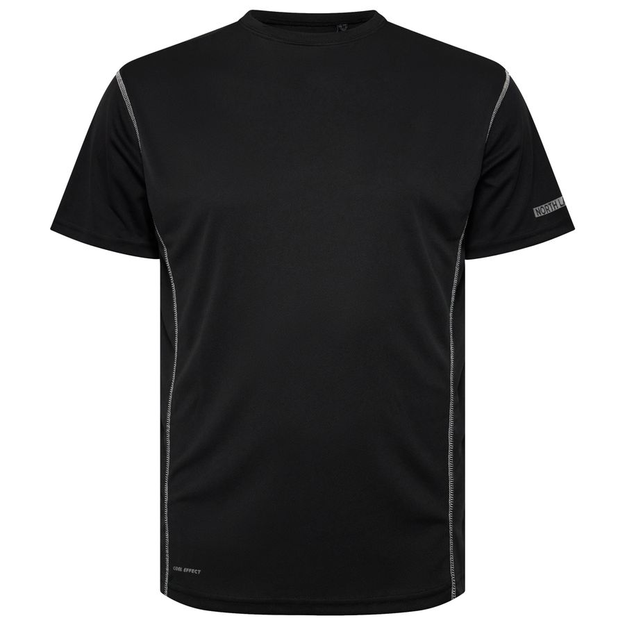 North Latitude Funktions T-Shirt Übergrößen schwarz