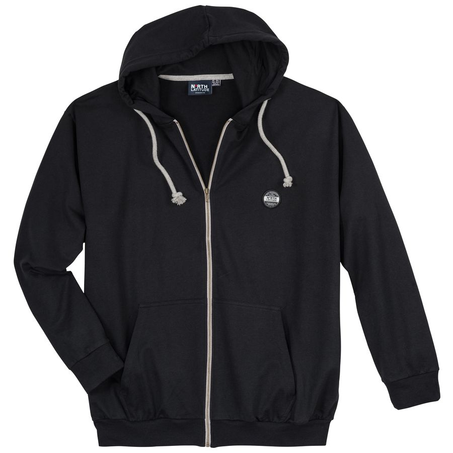 North Latitude schwarz Kapuzen-Sweatjacke XXL