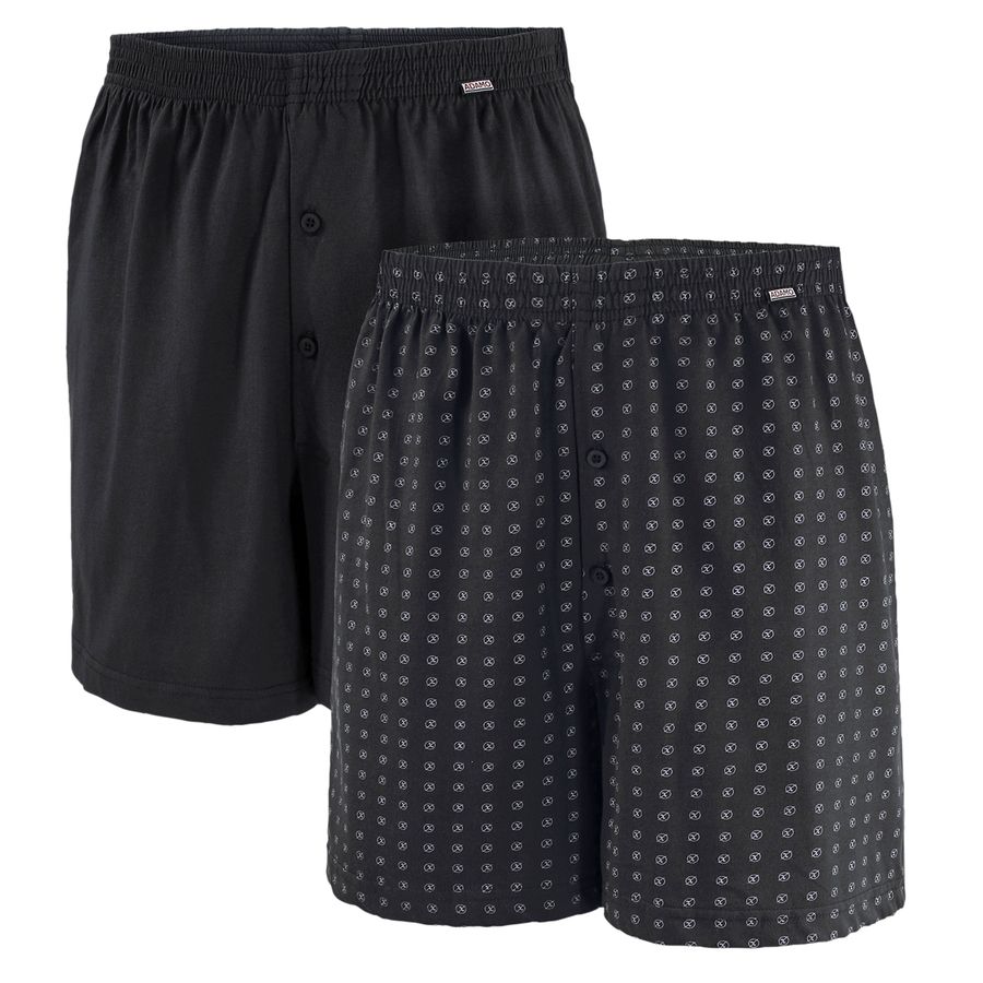 Boxershorts Übergröße 2er Pack schwarz Adamo