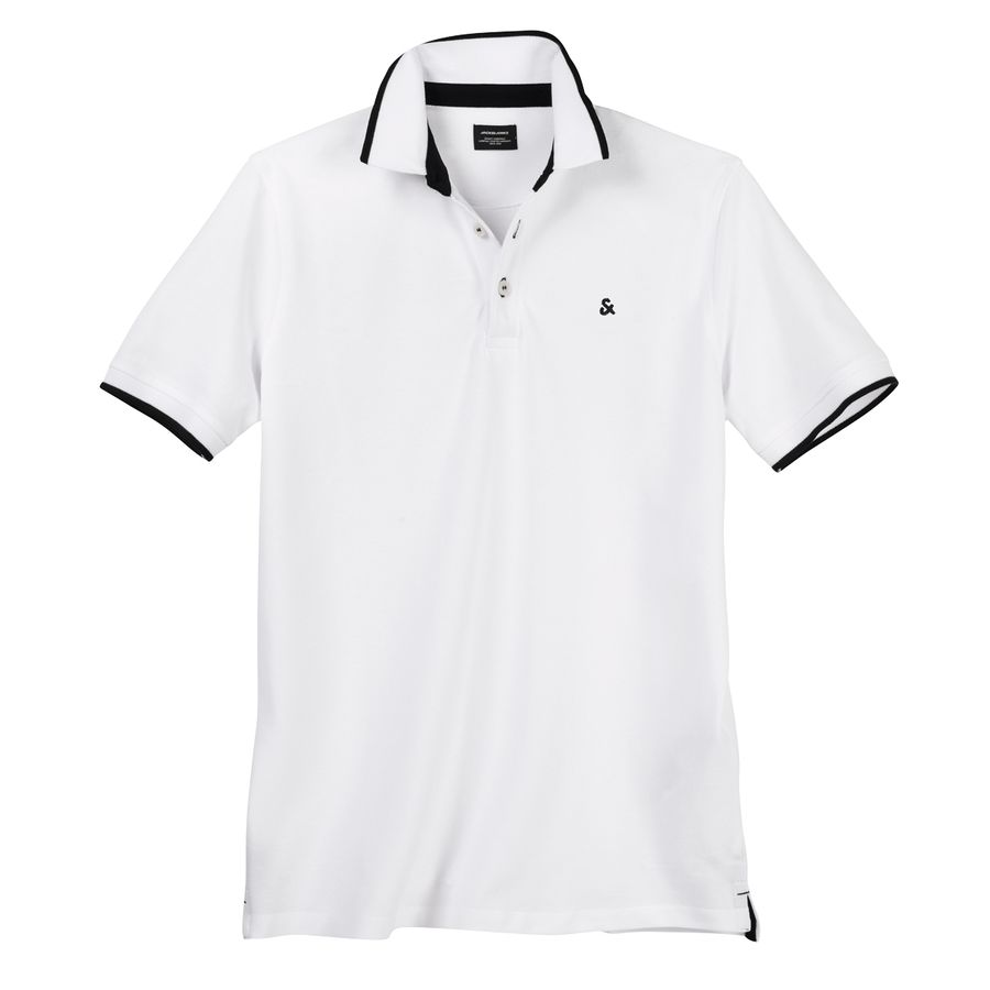 Jack&Jones Poloshirt Übergröße weiß JJEPAULOS