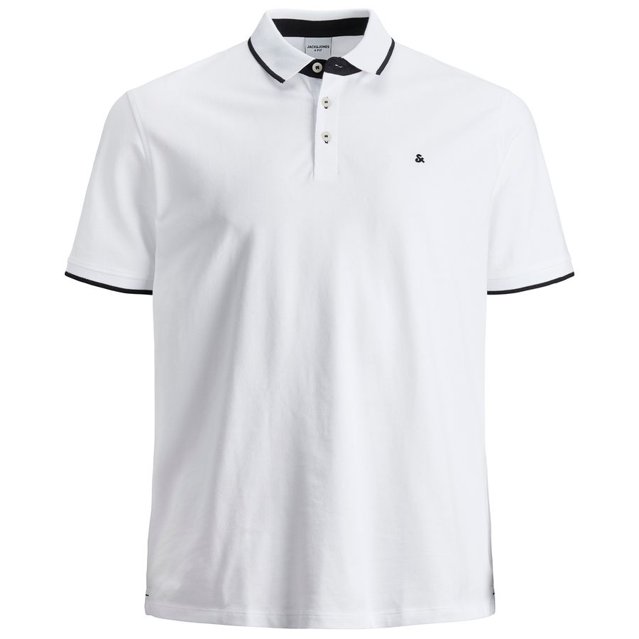 Jack&Jones Poloshirt Übergröße weiß JJEPAULOS