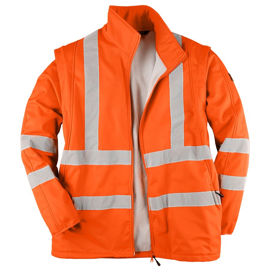 Marc & Mark Arbeits-Softshelljacke orange Übergröße