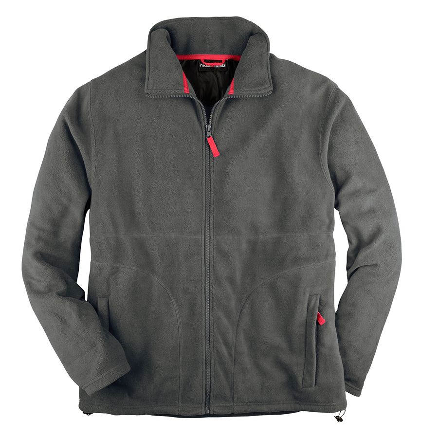 Marc & Mark Fleecejacke Übergröße grau
