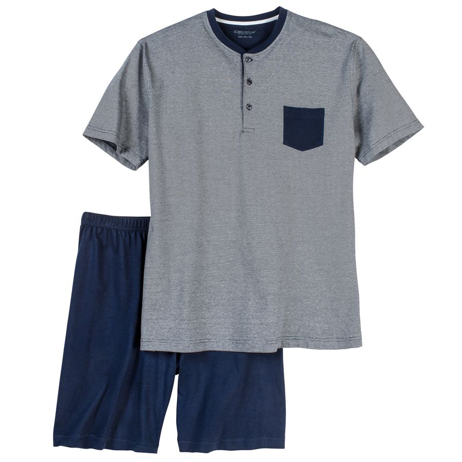 Ceceba kurzer Schlafanzug XXL navy melange