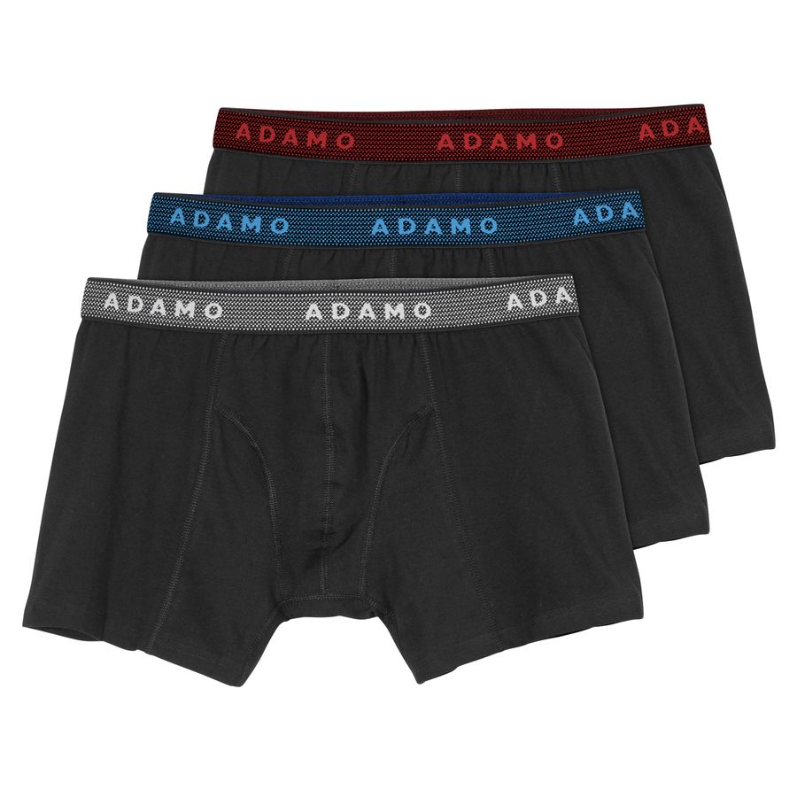 Adamo 3er-Pack XXL Maxipants schwarz farbiger Bund