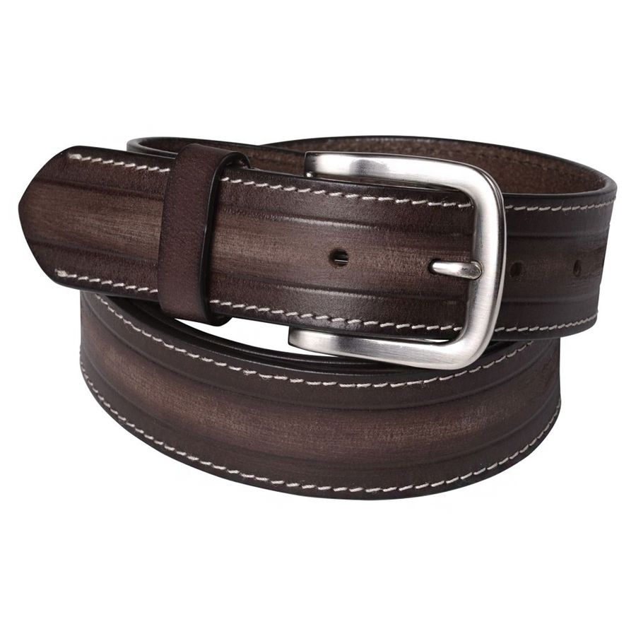 Dunkelbrauner Ledergürtel Replika by Allsize XXL