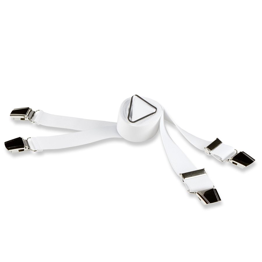 Lindenmann XXL Hosenträger weiß verstärkte Clips